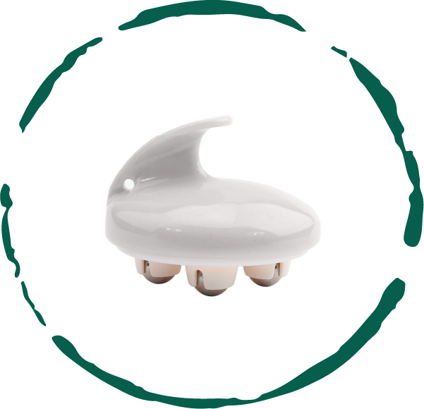 Compact handheld body roller with stainless-steel rollers