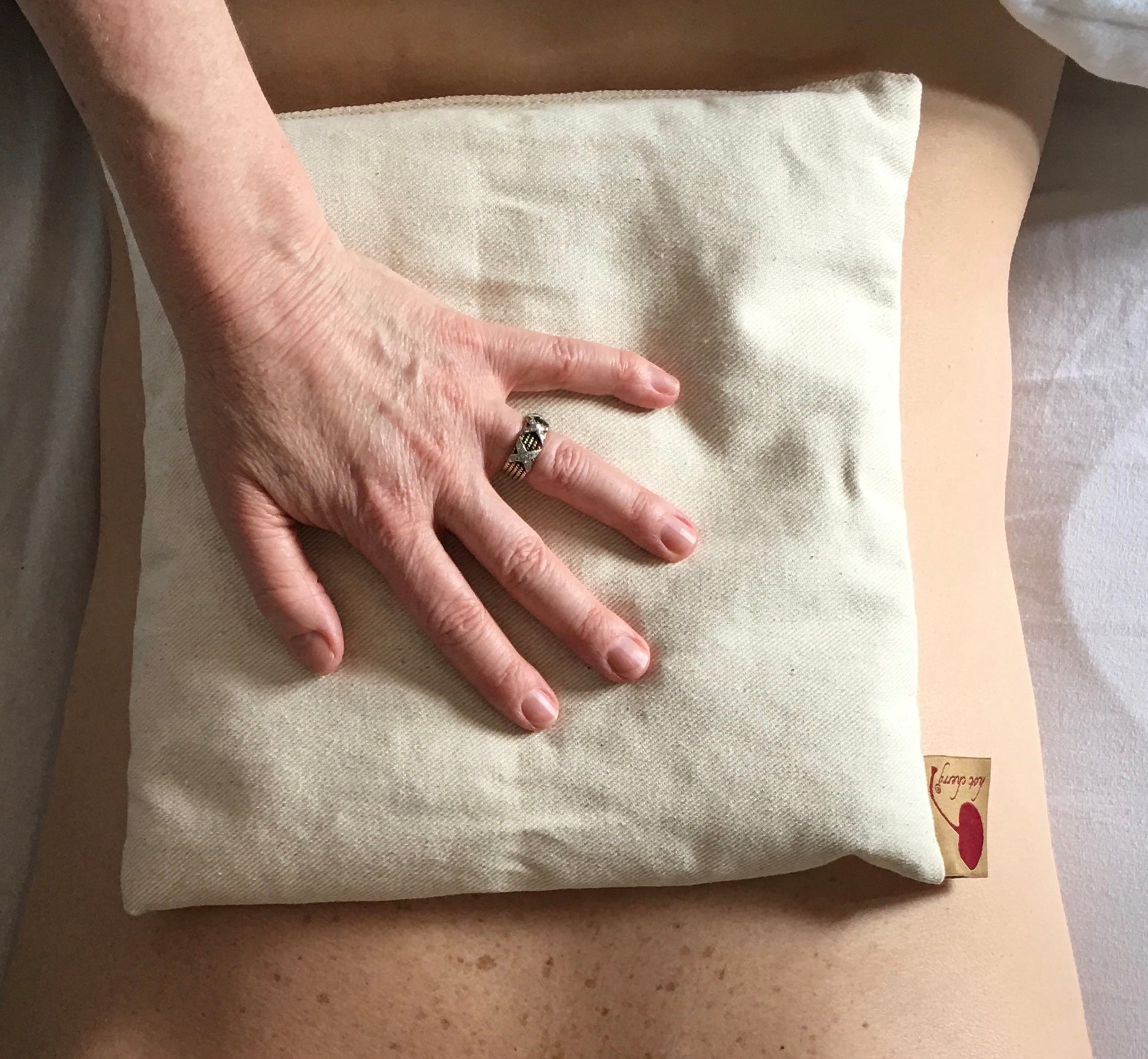 Square Pillow in Natural Denim-3