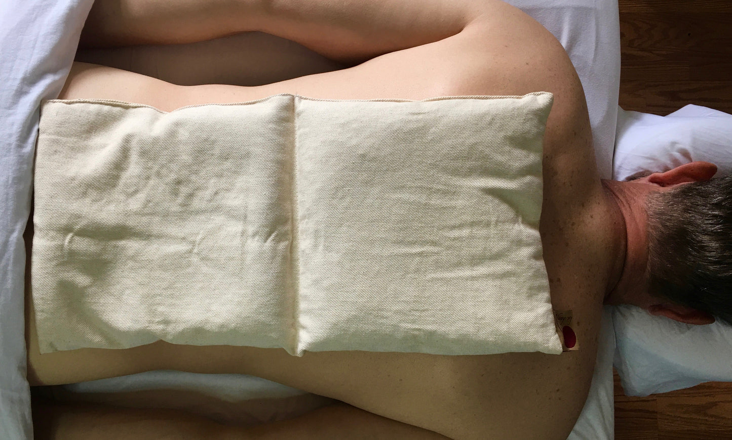 Double Square Pillow in Natural Denim-4