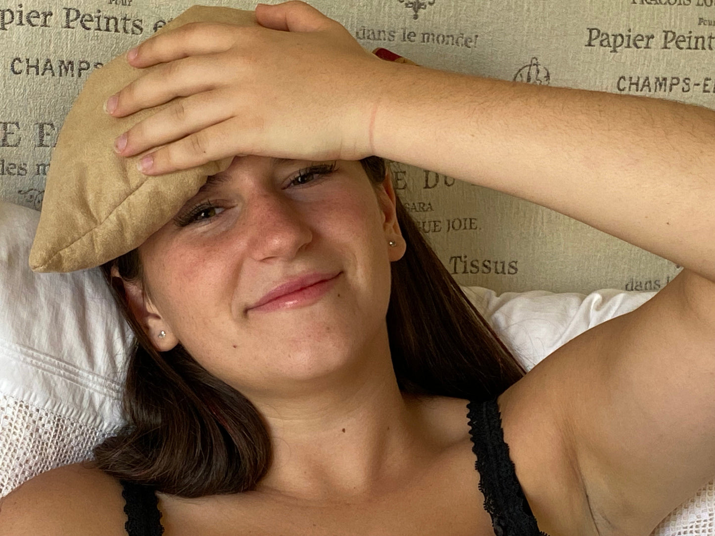 Eye Pillow in Tan Ultra-suede-4