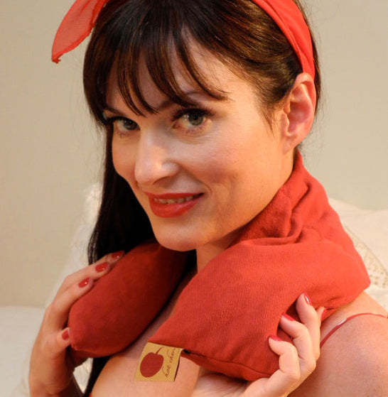 Neck Wrap in Red Denim-1