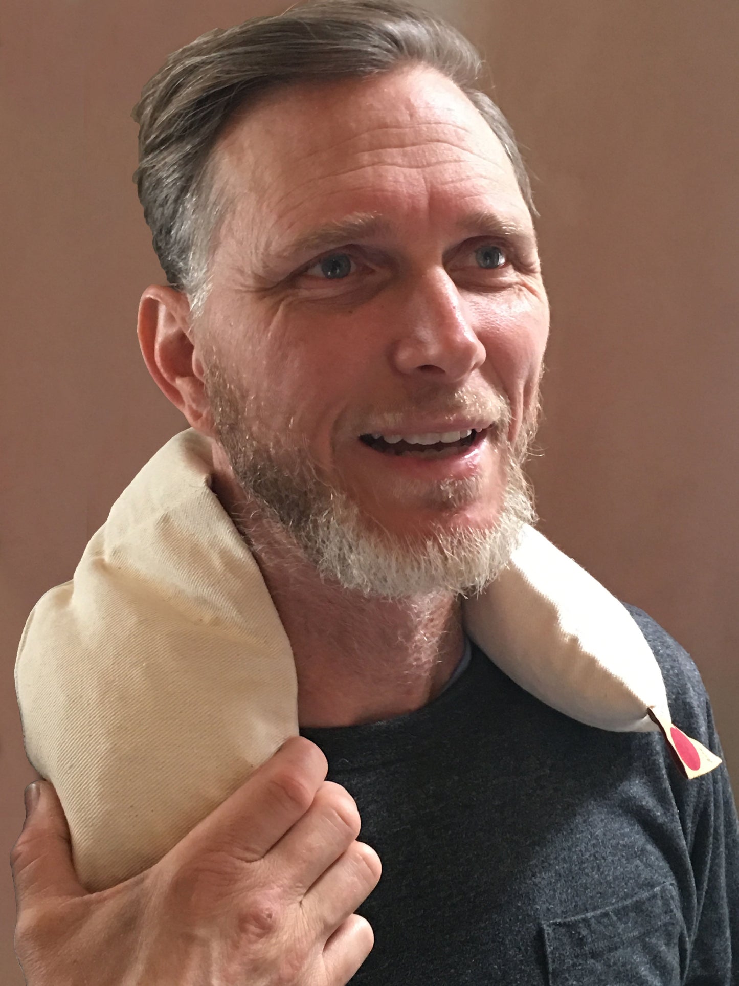 The Settle Neck Wrap — Natural Denim