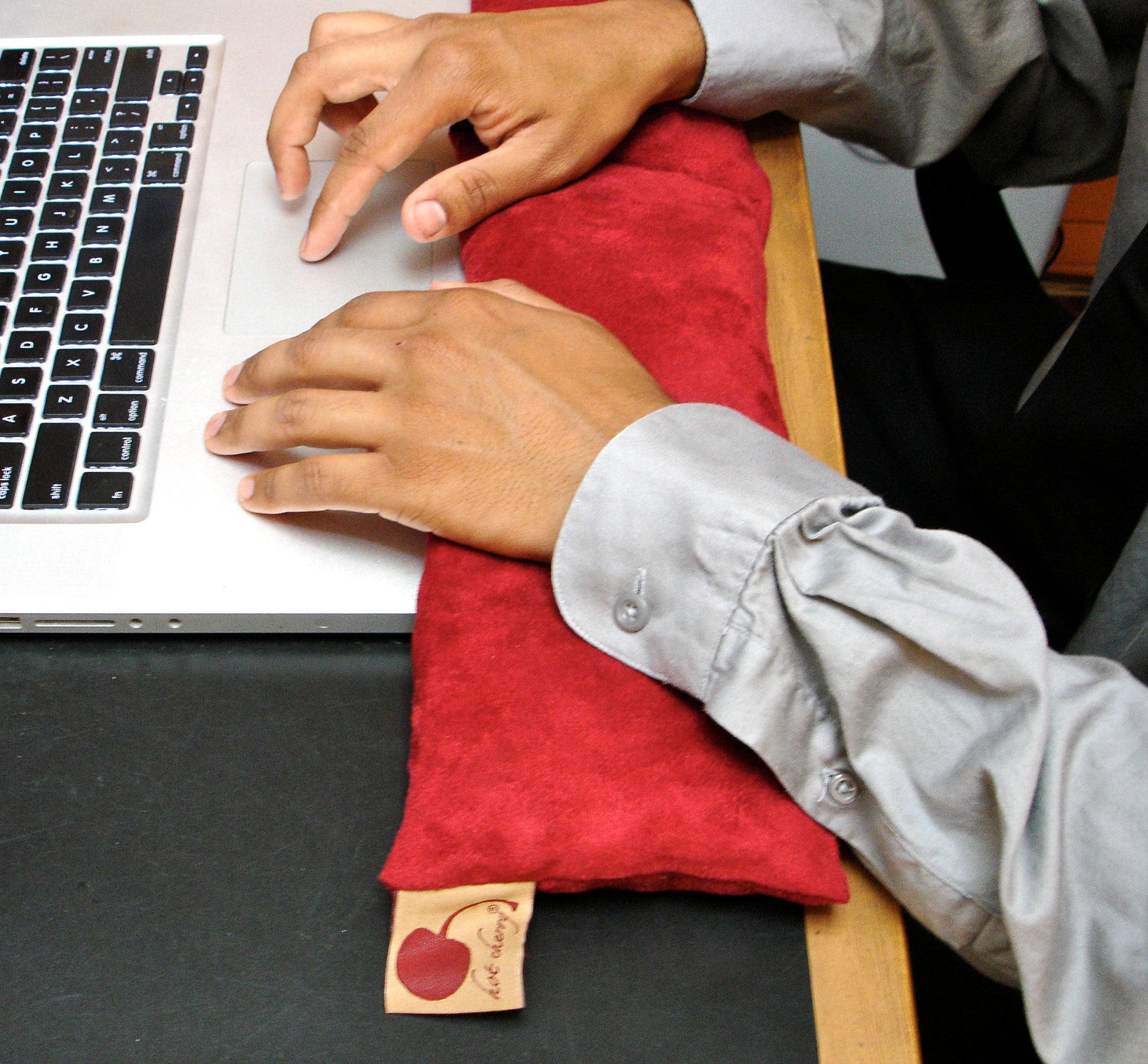 Neck Wrap in Plush Red Ultra-Suede-3