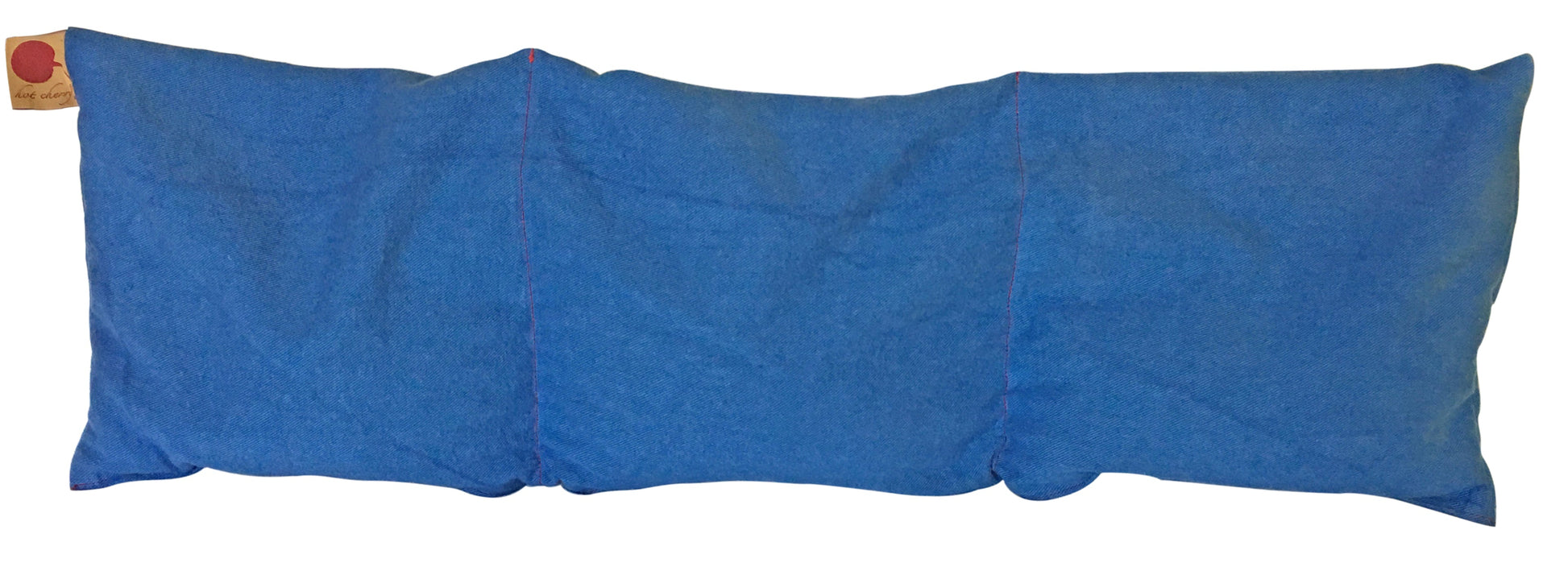 Triple Square Pillow in Blue Denim-1