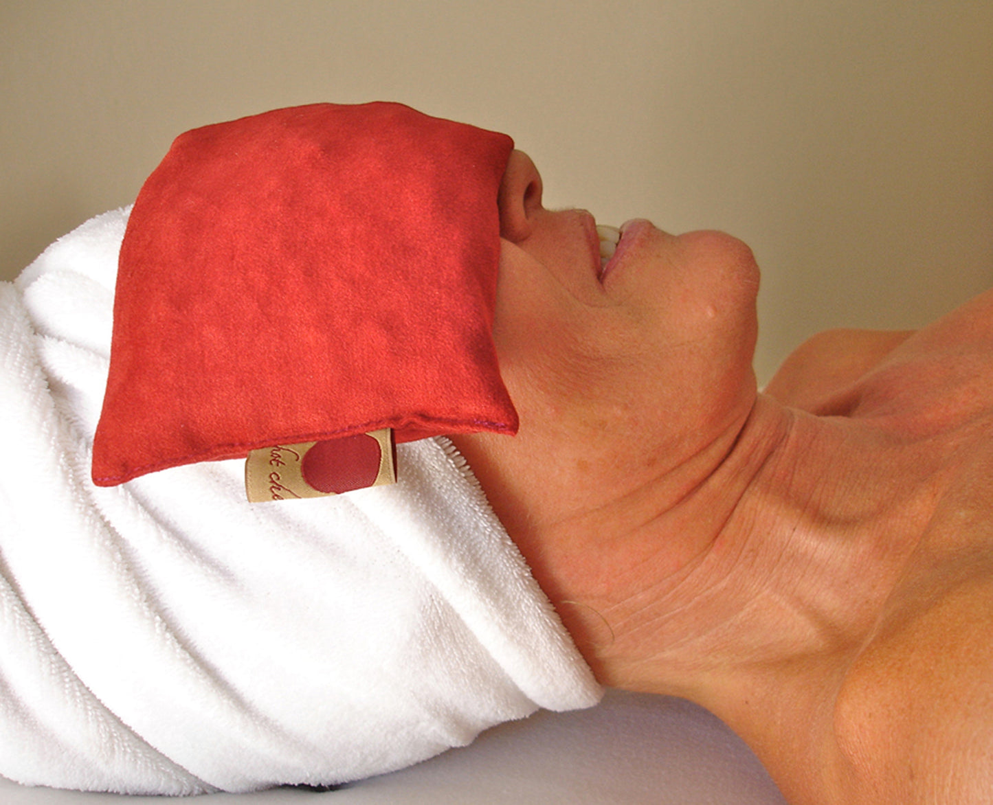 Eye Pillow in Red Ultra-Suede